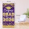 Graduation Party Decoration – Purple & Gold Congrats Grad Class of 2026 Banner, Large Front Door & Porch Sign Backdrop Wall Decor for Graduation Celebration